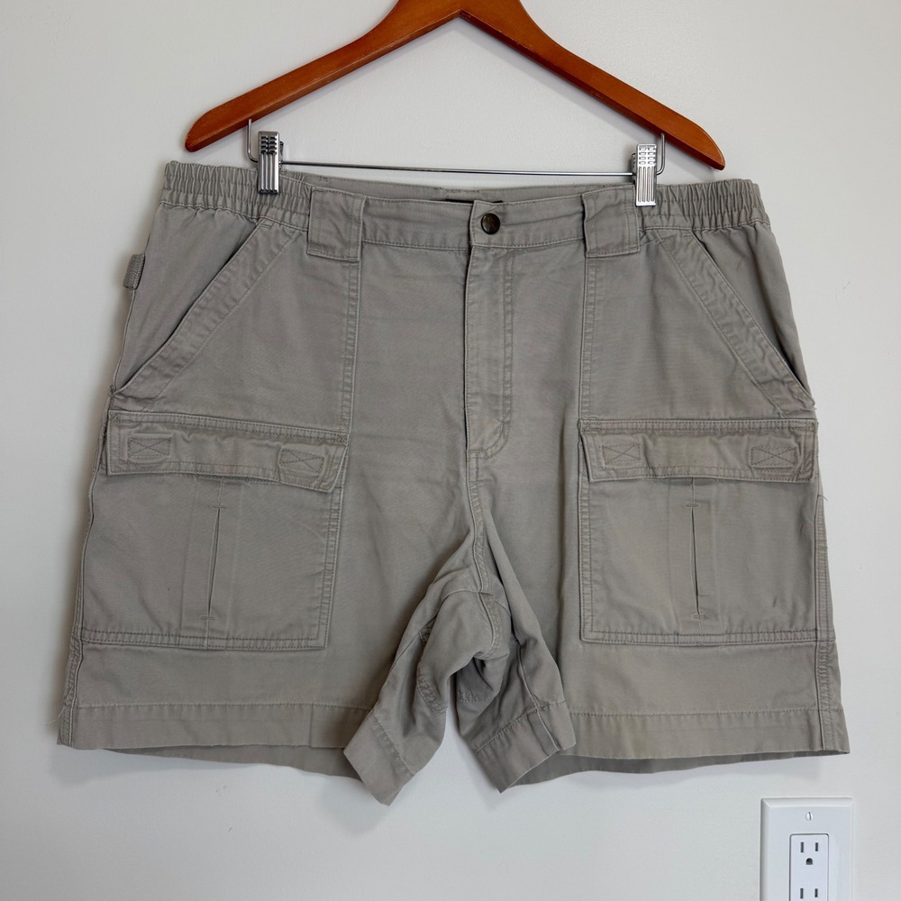 Royal Robbins Billy Goat Cargo Shorts Khaki Tan Mens 38 Hiking Utility